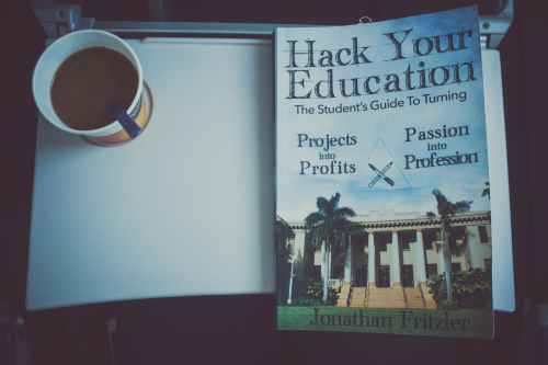 cup of coffee and a book